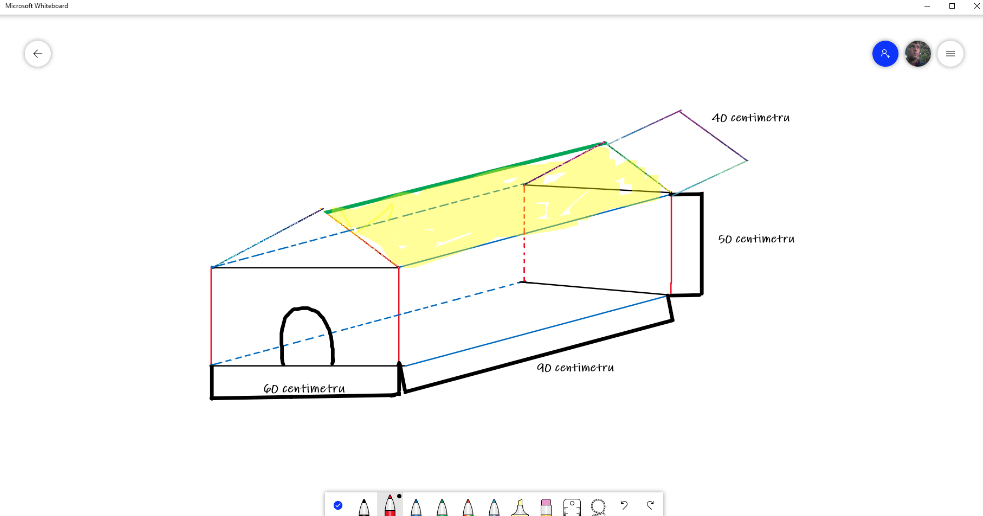 Na obrázku je snímek aplikace Whiteboard.