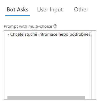 Bot Asks | zdroj: Bot Framework Composer