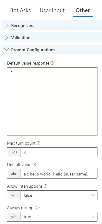 Other | zdroj: Bot Framework Composer