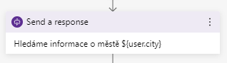 Send a response | zdroj: Bot Framework Composer