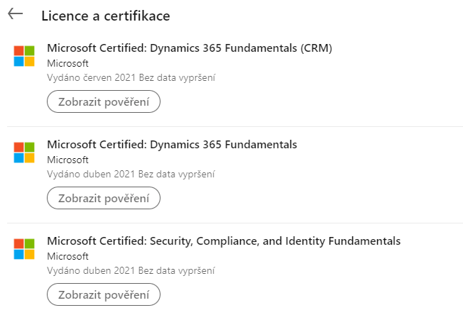 Certifikace vyvěšené online