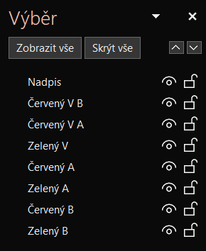 Zobrazuje správné rozložení objektů co se týká vzdálenosti. Při správném dodržení postupu bychom měli získat právě toto.