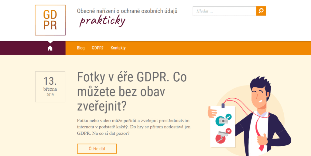 Náhled webu gdpr.cz